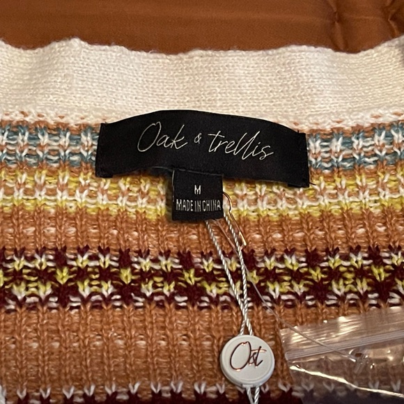 Oak & Trellis Cardigan “V-Neck” Waist Length Sweater - Picture 3 of 4